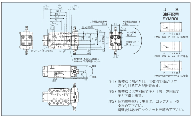 FMG-06系列叠加式溢流阀工作原理